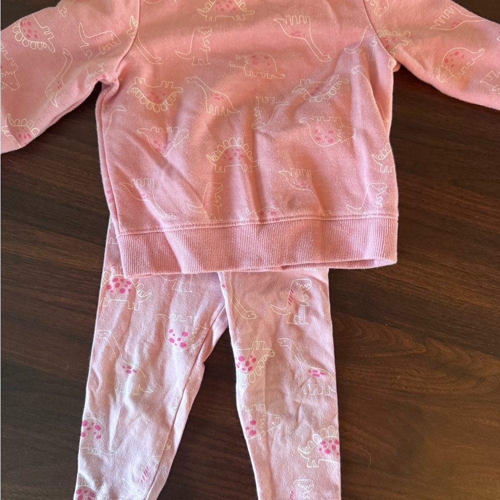 Cat & Jack Pink Dinosaur sweatshirt Set